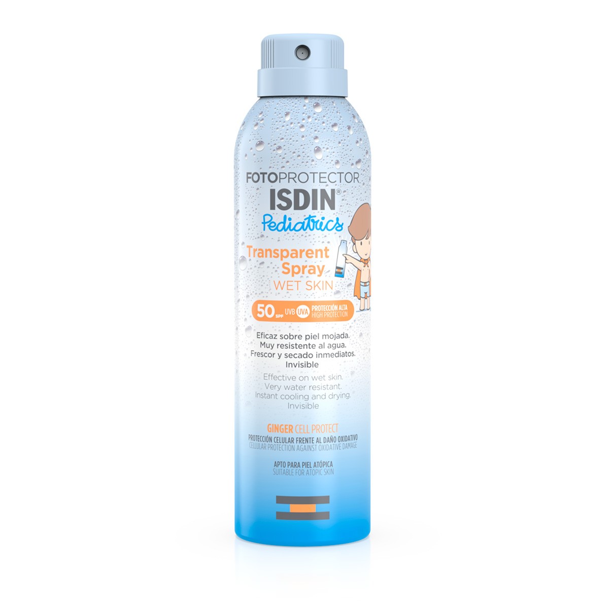 Isdin fotoprotector pediátric wet skin SPF50+ 200ml